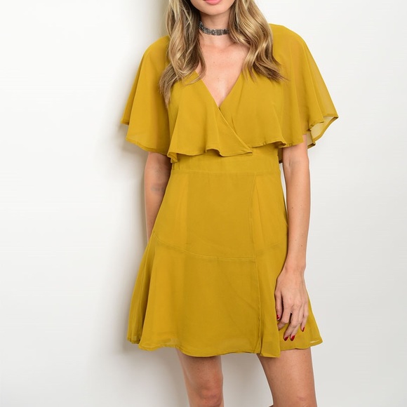Dresses & Skirts - Mustard Flutter Dress